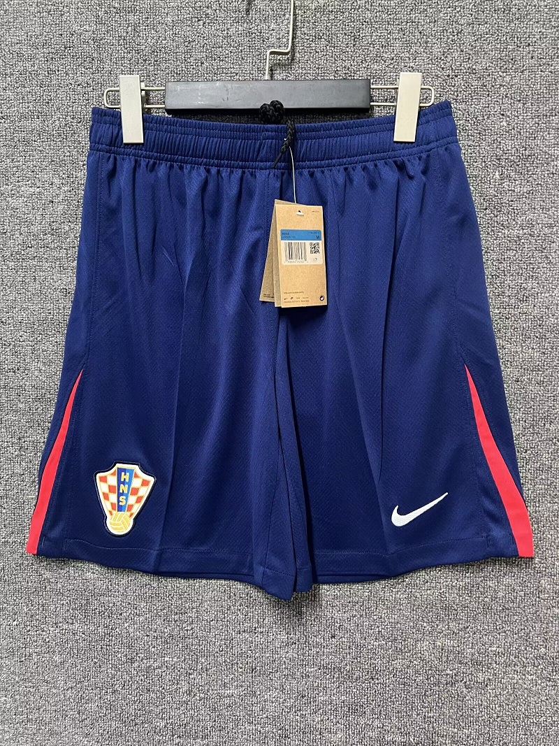 AAA Quality Croatia 2024 Euro Away Navy Blue Soccer Shorts